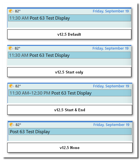 Calendar options effects